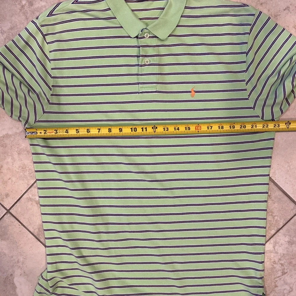 Polo by Ralph Lauren Polo Men's XL Green Stripe Short Sleeve Shirt Cotton Preppy